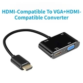 Pmr Hdmi to Hdmi -Vga Çevirici Adaptör Ses Çıkışlı - 4
