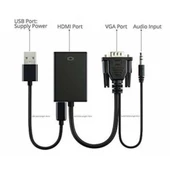 Vga to Hdmi Çevirici Kablo Ses Çıkışlı Vga Dişi Hdmi Erkek - 2