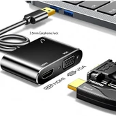 Pmr Zr702 USB 3.0 To HDMI VGA 3.5mm 1080P Monitör Çevirici Adaptör - 2
