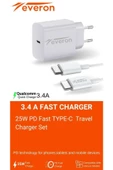 Everon Q.C 3.4 Amper 25w Type To Type C Şarj Aleti Evr-002 - 5
