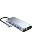 Pmr Type C Hub 11 In 1 Usb C Docking Station 4K Hdmı,Vga,Type C Pd,Usb3.0,Rj45 Ethernet,Sd/Tf Aux - 3