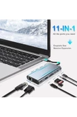 Pmr Type C Hub 11 In 1 Usb C Docking Station 4K Hdmı,Vga,Type C Pd,Usb3.0,Rj45 Ethernet,Sd/Tf Aux - 5