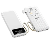 Torima 10000 Mah. Hızlı Şarj Özellikli Dijital Göstergeli 4 Çıkışlı Powerbank Beyaz Trm-1011 - 2