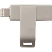 Powerway 128 Gb Iphone Otg Çift Taraf Metal Flash Bellek Usb2.0 - 1