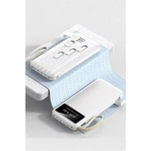 Torima 10000 Mah. Hızlı Şarj Özellikli Dijital Göstergeli 4 Çıkışlı Powerbank Beyaz Trm-1011 - 1