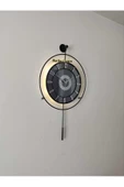 Metal Aynalı ve Işıklı İskandinav Model Saat- Evinize Estetik Dokunuş (70*40 cm) - 3
