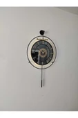 Metal Aynalı ve Işıklı İskandinav Model Saat- Evinize Estetik Dokunuş (70*40 cm) - 2