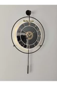 Metal Aynalı ve Işıklı İskandinav Model Saat- Evinize Estetik Dokunuş (70*40 cm) - 6