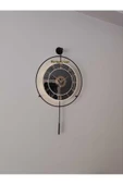 Metal Aynalı ve Işıklı İskandinav Model Saat- Evinize Estetik Dokunuş (70*40 cm) - 7