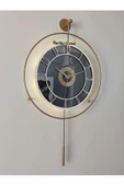 Metal Aynalı ve Işıklı İskandinav Model Saat- Evinize Estetik Dokunuş (70*40 cm) - 2