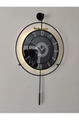 Metal Aynalı ve Işıklı İskandinav Model Saat- Evinize Estetik Dokunuş (70*40 cm) - 5