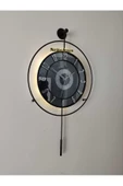 Metal Aynalı ve Işıklı İskandinav Model Saat- Evinize Estetik Dokunuş (70*40 cm) - 2