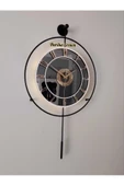 Metal Aynalı ve Işıklı İskandinav Model Saat- Evinize Estetik Dokunuş (70*40 cm) - 5