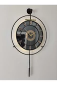 Metal Aynalı ve Işıklı İskandinav Model Saat- Evinize Estetik Dokunuş (70*40 cm) - 4