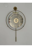 Modern Tasarımlı Metal  Aynalı Duvar Saati - Evinize Estetik Dokunuş (70*40 Cm) - 2