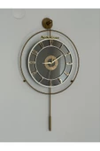 Modern Tasarımlı Metal  Aynalı Duvar Saati - Evinize Estetik Dokunuş (70*40 Cm) - 1