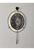 Metal Aynalı ve Işıklı İskandinav Model Saat- Evinize Estetik Dokunuş (70*40 cm) - 3