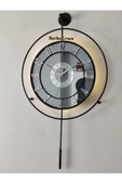 Metal Aynalı ve Işıklı İskandinav Model Saat- Evinize Estetik Dokunuş (70*40 cm) - 1