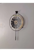 Metal Aynalı ve Işıklı İskandinav Model Saat- Evinize Estetik Dokunuş (70*40 cm) - 4