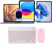 Kablosuz Klavye Ve Mouse Seti Bluetoothlu Şarj Edilebilir Windows İos Android Telefon Tablet Uyumlu - 7