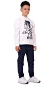 Bisiklet Baskılı Kapşonlu Çocuk Eşofman MNK0615 - 6