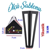 Ovit Metal Siyah 14 Cm Mobilya Koltuk Kanepe Konsol Tv Ünitesi Yükseltici Ayağı Ayakları 4 Adet thumbnail 2
