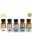 PellDio Home 5'li Yağ Yasemin Vanilya Lavanta Okyanus Nane Difüzör Esans Aromaterapi 5x10ml - 1