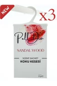 PellDio Home 3'lü Sandal Ağacı Parfümlü Dolap Kokusu Ayakkabılık Ve Çekmece Askılı Koku Kesesi Parfümlü Kese - 1