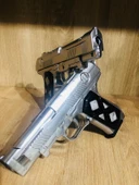 GÜMÜŞ RENK 2 ADET BONCUKLU SİLAH + 21 PAKET PLASTİK BONCUK - 3