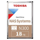 Toshiba N300 HDWG51JUZSVA 3.5" 18TB 7200RPM 512MB NAS SATA3 Sabit Disk - 1