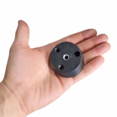 Zigon Orta Sehpa Masa Sandalye Ayağı Bağlantı Aparatı Yuvarlak Siyah Plastik Tabure Puf Alt Ayak Tabanı -4 Adet - 3