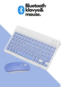 Fare ve Klavye, USB Şarjlı Klavye ve Fare Güçlü Uyumluluk Ultra İnce Ergonomik Tasarım Tablet için PC için (Mor) - 1