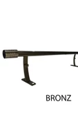 20 mm Kornişli Dekoratif Alüminyum Tek Raylı Rustik  Perde Askısı Bronz - 1