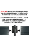 Antrasit Dekoratif Perde Ray Kornişi Alüminyum 2 KANALLI - 3