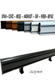 Siyah Dekoratif Perde Ray Kornişi Alüminyum 2 KANALLI - 1