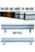 Beyaz Dekoratif Perde Ray Kornişi Alüminyum 2 KANALLI - 1