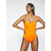 BASIC DOKULU HIGH LEG SWIMSUIT - 8