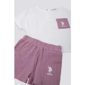 KIZ BEBEK 2'Lİ KISA KOL T-SHIRT TAKIM - 2