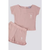 KIZ BEBEK KISA KOL T-SHIRT 2'Lİ TAKIM - 9