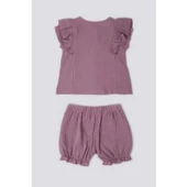 KIZ BEBEK 2'Lİ KISA KOL T-SHIRT TAKIM - 12