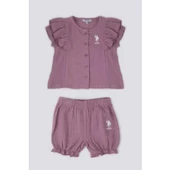 KIZ BEBEK 2'Lİ KISA KOL T-SHIRT TAKIM - 9