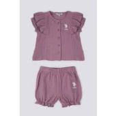 KIZ BEBEK 2'Lİ KISA KOL T-SHIRT TAKIM - 5