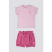KIZ BEBEK 2'Lİ KISA KOL T-SHIRT TAKIM - 6