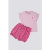 KIZ BEBEK 2'Lİ KISA KOL T-SHIRT TAKIM - 9