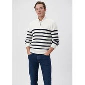 ÇİZGİLİ FERMUARLI KAZAK thumbnail 5