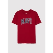 MAVİ LOGO BASKILI TİŞÖRT - 7