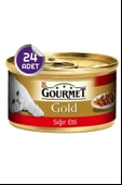Gourmet Gold Parça Etli, Sığır Etli 85gr Yaş Kedi Kons X 24 Adet - 1