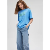 MAVİ BASKILI TİŞÖRT - 3