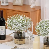 Nettenevime Yapay Çiçek Plastik Beyaz Cipso 5 Dallı 35cm thumbnail 9