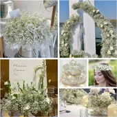 Nettenevime Yapay Çiçek Plastik Beyaz Cipso 5 Dallı 35cm thumbnail 7